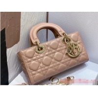 Reasonable Price Dior Small Lady D-Joy Bag Dark Pink Cannage Lambskin M0613