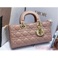 Top Quality Dior Medium Lady D-Joy Bag Cannage Lambskin M0540O dark pink