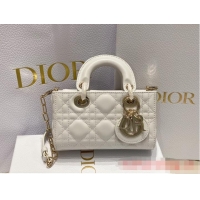 Traditional Discount Dior mini Lady D-Joy Bag Cannage Lambskin 9230 white