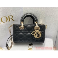 Classic Promotional Dior mini Lady D-Joy Bag Cannage Lambskin 9230 black