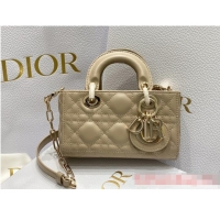 Reasonable Price Dior mini Lady D-Joy Bag Cannage Lambskin 9230 Apricot