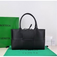 Grade Design Bottega Veneta Medium Arco Intreccio grained Leather Tote Bag 9892 Black