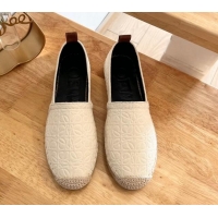 Top Grade Loewe Espadrilles Flat in 3D Anagram Denim White 125044