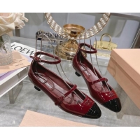 Cheap Price Miu Miu Mordoré patent leather pumps 3.5cm Burgundy 104123