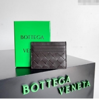 Good Quality Bottega Veneta Intrecciato Credit Card Case 749449 Chocolate 2024