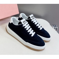 Most Popular Miu Miu Suede Sneakers Dark Blue 129078