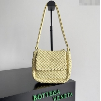 Affordable Price Bottega Veneta Mini Cobble Shoulder Bag in Padded Intrecciato Leather 762711 Yellow 2024