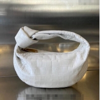 Best Product Bottega Veneta Mini Jodie Hobo in Alligator Leather 717709 White 2024