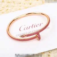 Shop Best Cartier Juste un Clou Bracelet with Crystals CD9107 Pink/Yellow Gold