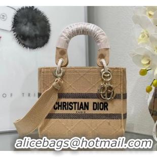 Best Price Lady Dior Mini D-Lite Bag Natural Cannage Raffia CD8763