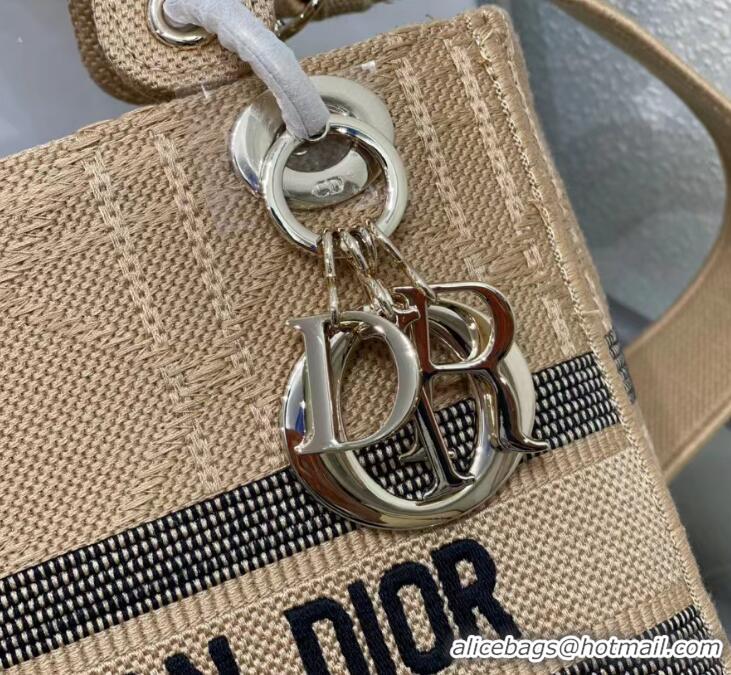 Best Price Lady Dior Mini D-Lite Bag Natural Cannage Raffia CD8763