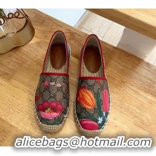 Charming Gucci GG Flora Canvas Espadrilles Flat 125105