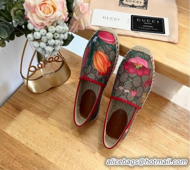 Charming Gucci GG Flora Canvas Espadrilles Flat 125105