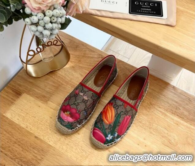 Charming Gucci GG Flora Canvas Espadrilles Flat 125105