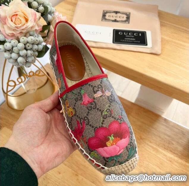 Charming Gucci GG Flora Canvas Espadrilles Flat 125105