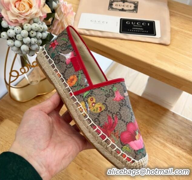 Charming Gucci GG Flora Canvas Espadrilles Flat 125105