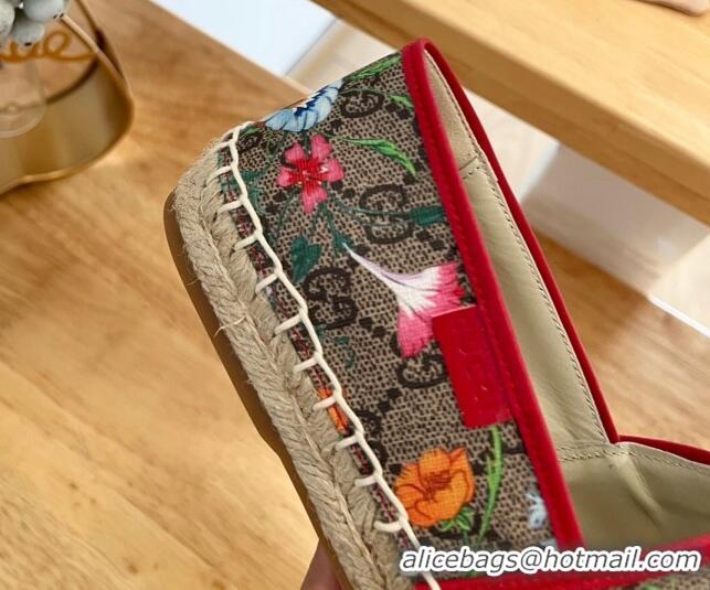 Charming Gucci GG Flora Canvas Espadrilles Flat 125105