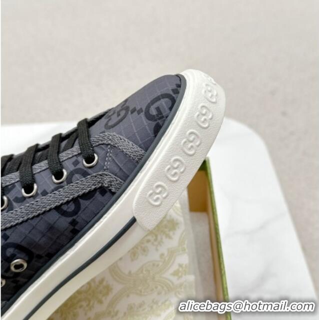 Grade Quality Gucci Tennis 1977 High-top Sneakers in GG Ripstop Fabric Dark Grey 0127062