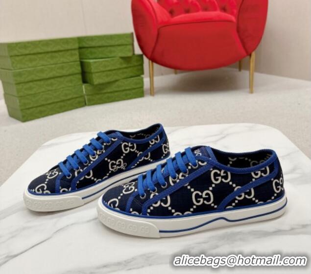 Pretty Style Gucci Tennis 1977 Low-top Sneakers in GG Ripstop Fabric Blue 0127063