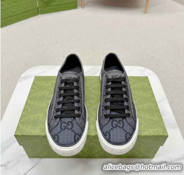 Best Product Gucci Tennis 1977 Low-top Sneakers in GG Ripstop Fabric Dark Grey 127064