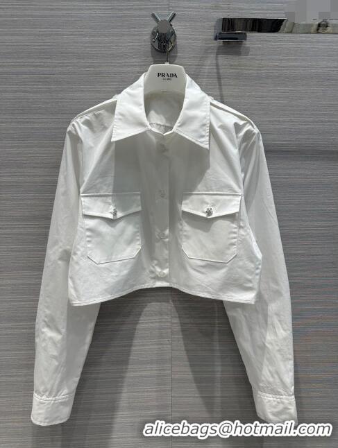 Buy Discount Prada Short Shirt P11008 White 2024