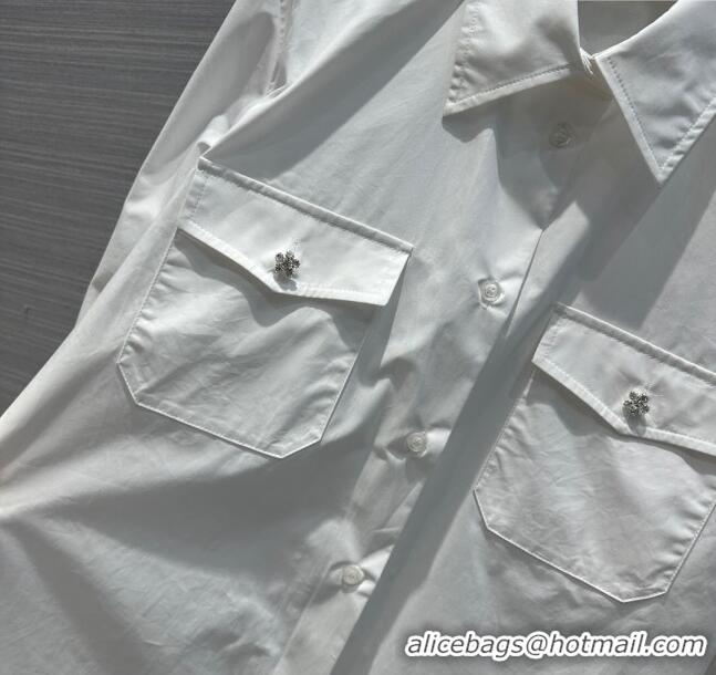 Promotional Prada Shirt Dress P11003 White 2024