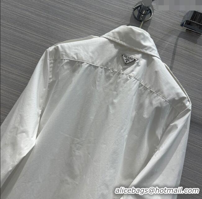 Promotional Prada Shirt Dress P11003 White 2024