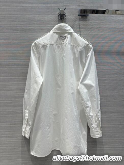 Promotional Prada Shirt Dress P11003 White 2024