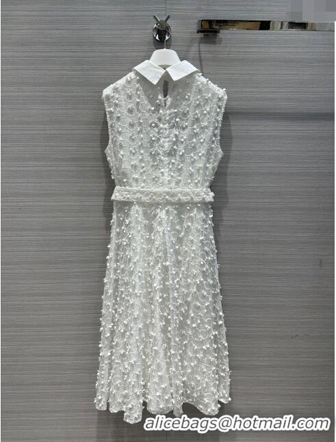 Top Grade Prada Dress with Belt P11014 White 2024