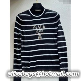 Big Discount Prada Wool Sweater P11026 Black 2023