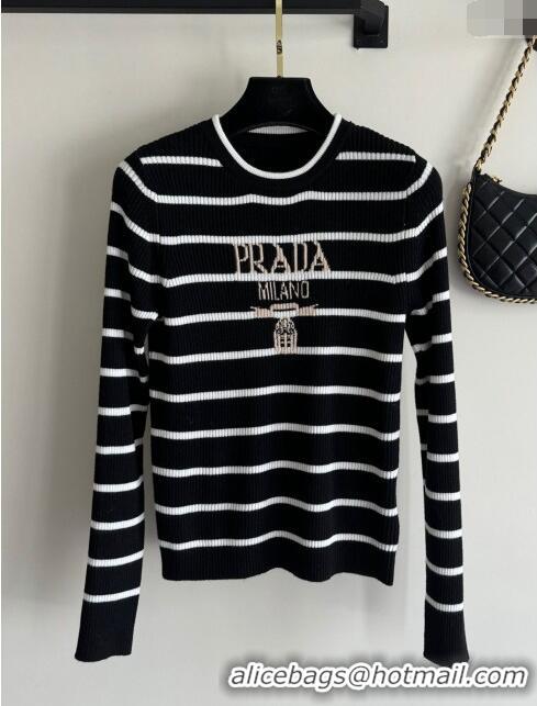 Big Discount Prada Wool Sweater P11026 Black 2023