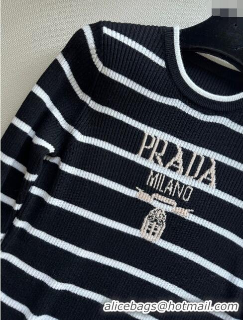 Big Discount Prada Wool Sweater P11026 Black 2023