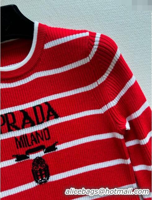 Top Grade Prada Wool Sweater P11027 Red 2024