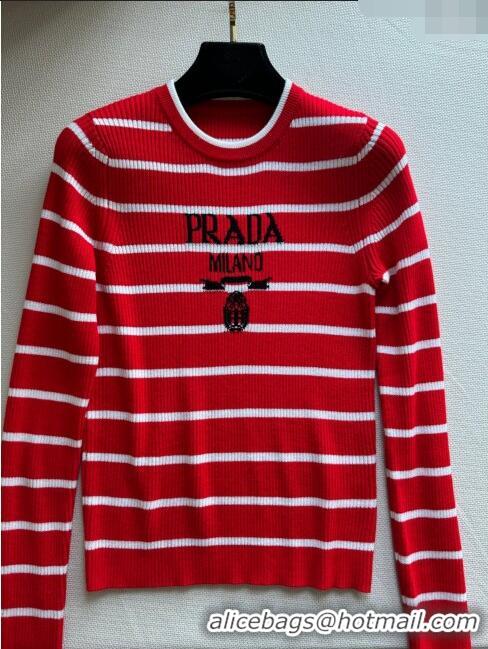 Top Grade Prada Wool Sweater P11027 Red 2024