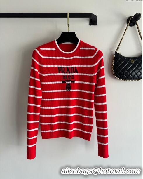 Top Grade Prada Wool Sweater P11027 Red 2024