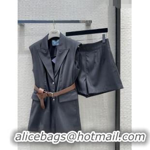 Good Taste Prada Vest and Shorts P11030 Grey 2024