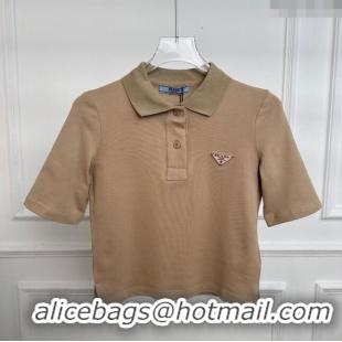 Best Price Prada Short T-shirt P112113 Khaki 2024