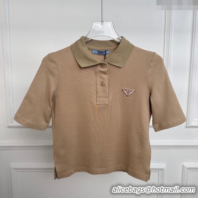 Best Price Prada Short T-shirt P112113 Khaki 2024