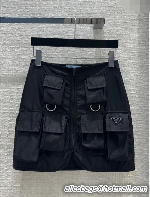 Top Quality Prada Nylon Skirt P022320 Black 2024