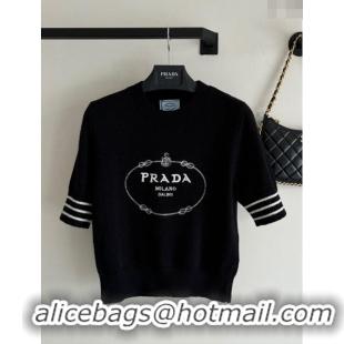 ​Buy Classic Prada Short-sleeved Sweater P022628 Black 2024