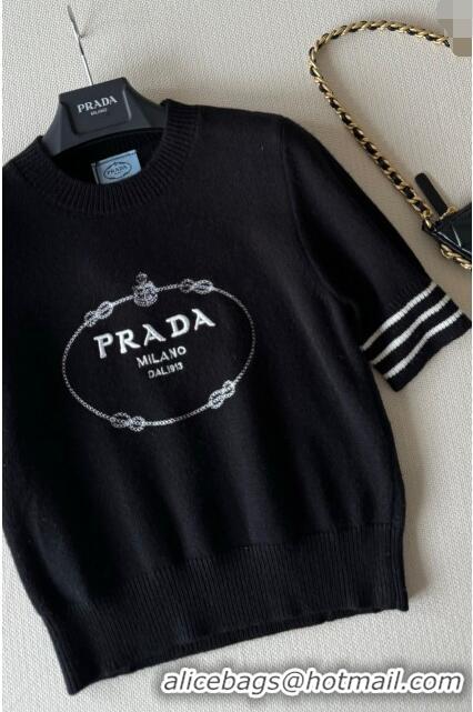 ​Buy Classic Prada Short-sleeved Sweater P022628 Black 2024