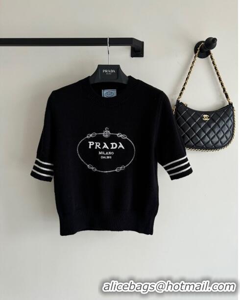 ​Buy Classic Prada Short-sleeved Sweater P022628 Black 2024