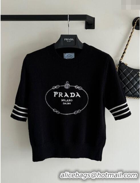 ​Buy Classic Prada Short-sleeved Sweater P022628 Black 2024