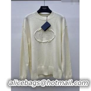 ​Good Looking Prada Wool and Cashmere Sweater P022631 Beige 2024