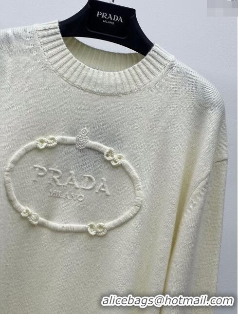 ​Good Looking Prada Wool and Cashmere Sweater P022631 Beige 2024