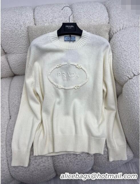 ​Good Looking Prada Wool and Cashmere Sweater P022631 Beige 2024