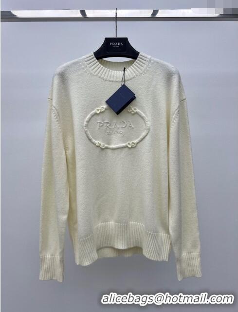 ​Good Looking Prada Wool and Cashmere Sweater P022631 Beige 2024