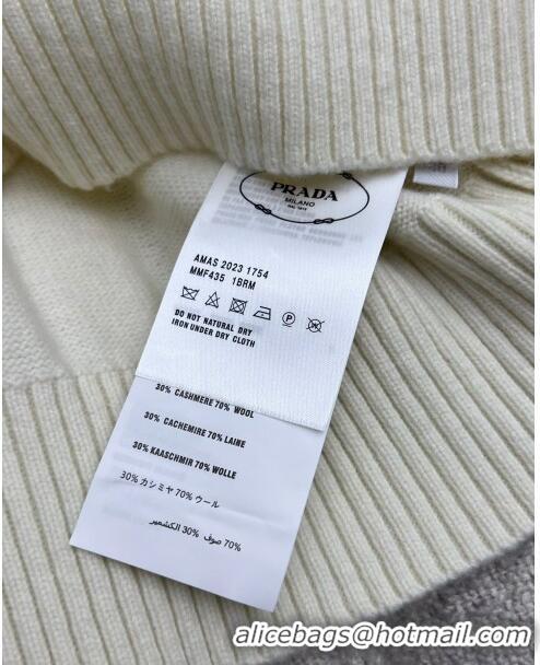 ​Good Looking Prada Wool and Cashmere Sweater P022631 Beige 2024