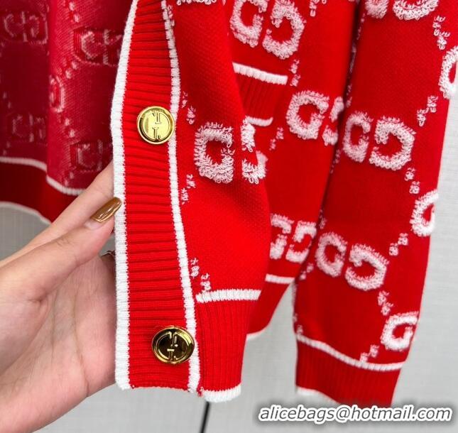 Famous Brand Gucci Wool Cardigan G11305 Red 2024