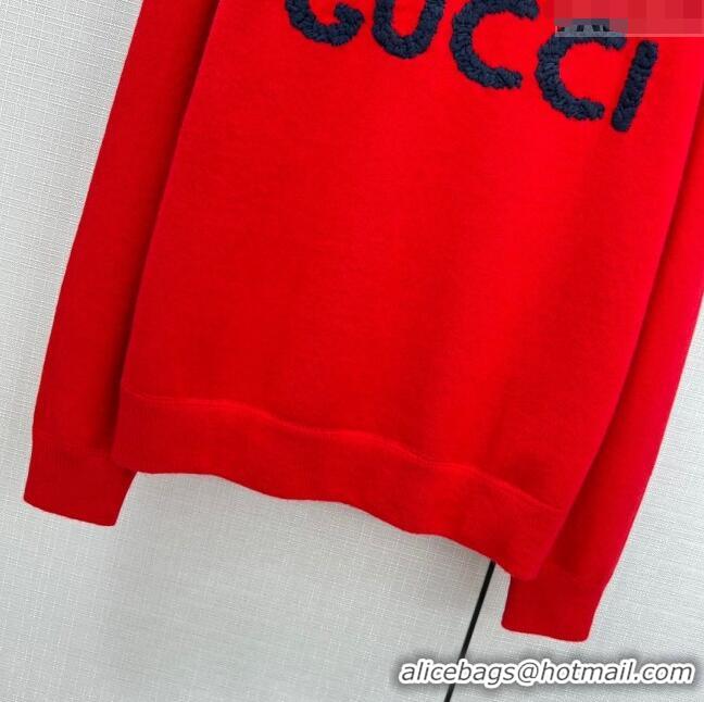 ​Luxurious Best Gucci Wool Sweater G11310 Black/Red 2024